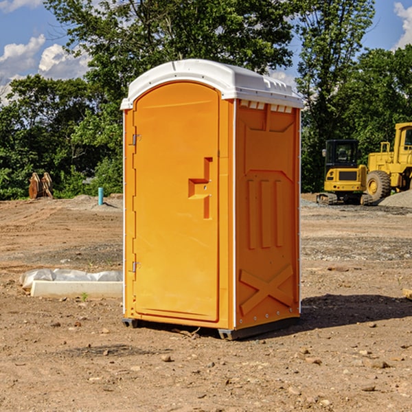 how often are the porta potties cleaned and serviced during a rental period in Gause TX